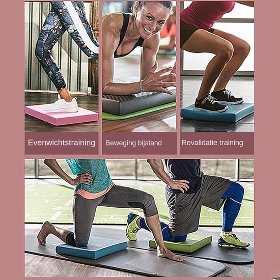 Kniekussen voor Yoga - Pilates Elleboogsteun - Oefeningen op de vloer - Antislip eigenschappen - 52 x 42 cm - Cyaan — afbeelding 2