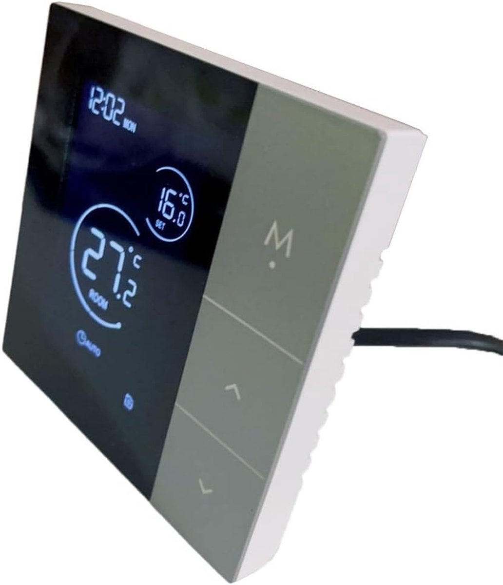 Slimme Thermostaat Vloerverwarming - WiFi Thermostaat - Comfort Verhoging - App Bediening - 10 x 10 x 7 cm - Wit