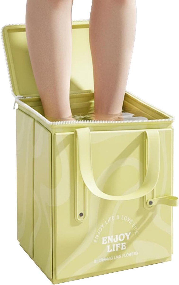 Voetbad - Opvouwbare Bak - Ontspanning Thuis - Warmtebehoud Systeem - 32 x 39 cm - Groen