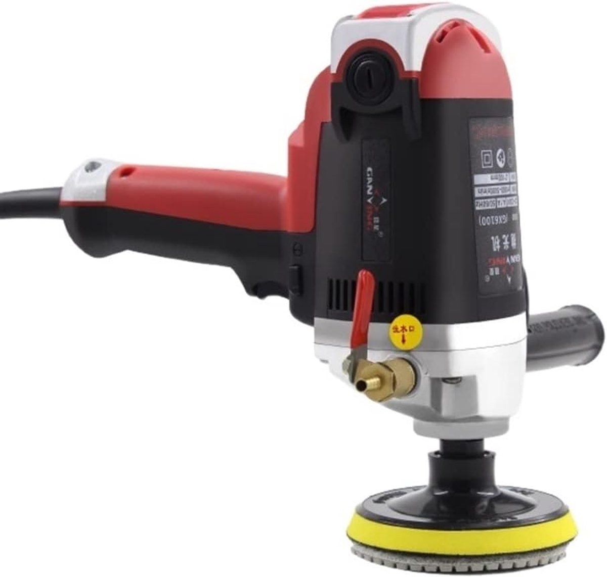 Water Polijstmachine - Steen Polijster - Beton Vloeren - Variabele Snelheid - 100mm Schijf - Zwart