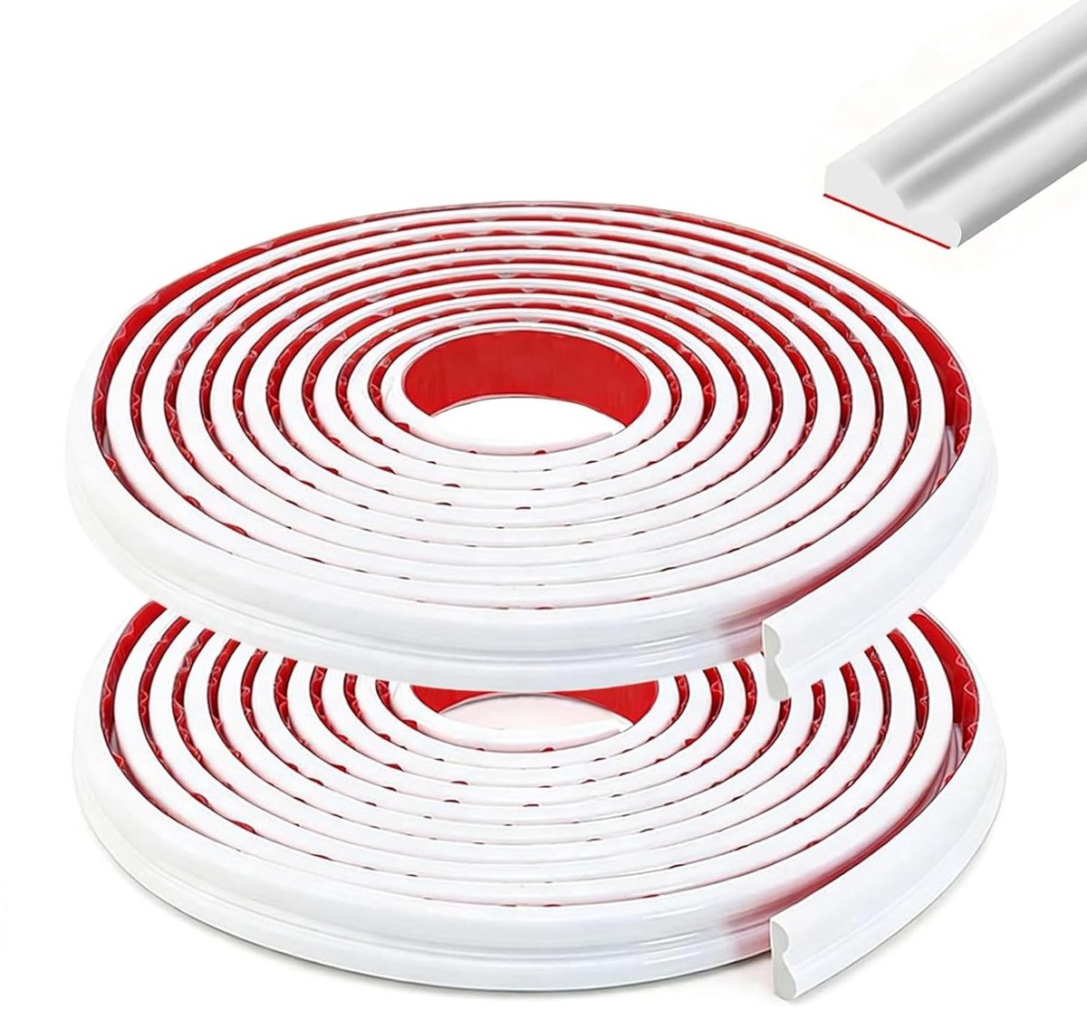 Set van 2 Zelfklevende Wandlijstjes van 6 m, Decoratieve Plafondlijsten voor Spiegels, Kas