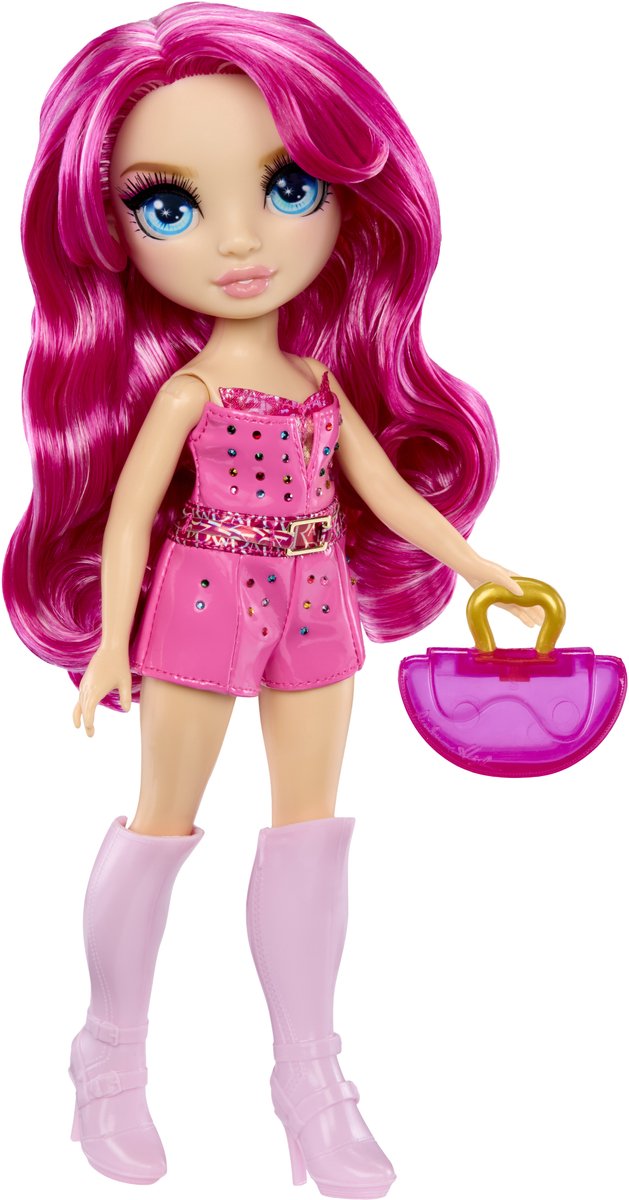 Rainbow High My Fashion Style Stella, modepop van 28 cm met fuchsiaroze statementoutfit, stijlvolle handtas, geweldig speelgoed of cadeau voor meisjes, kinderen in de leeftijd van 4-12 jaar van Rainbow High — afbeelding 5