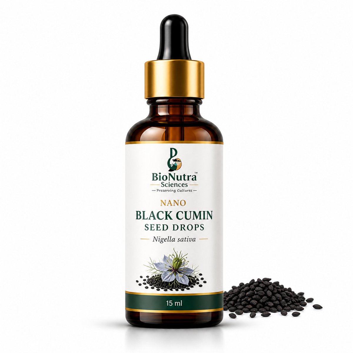 Nano- Black Cumin seed drops-vegan dietary/ food supplement, micronutrients, immunity boost, anti-inflammatory, anti-fungal, antibacterial 15ml