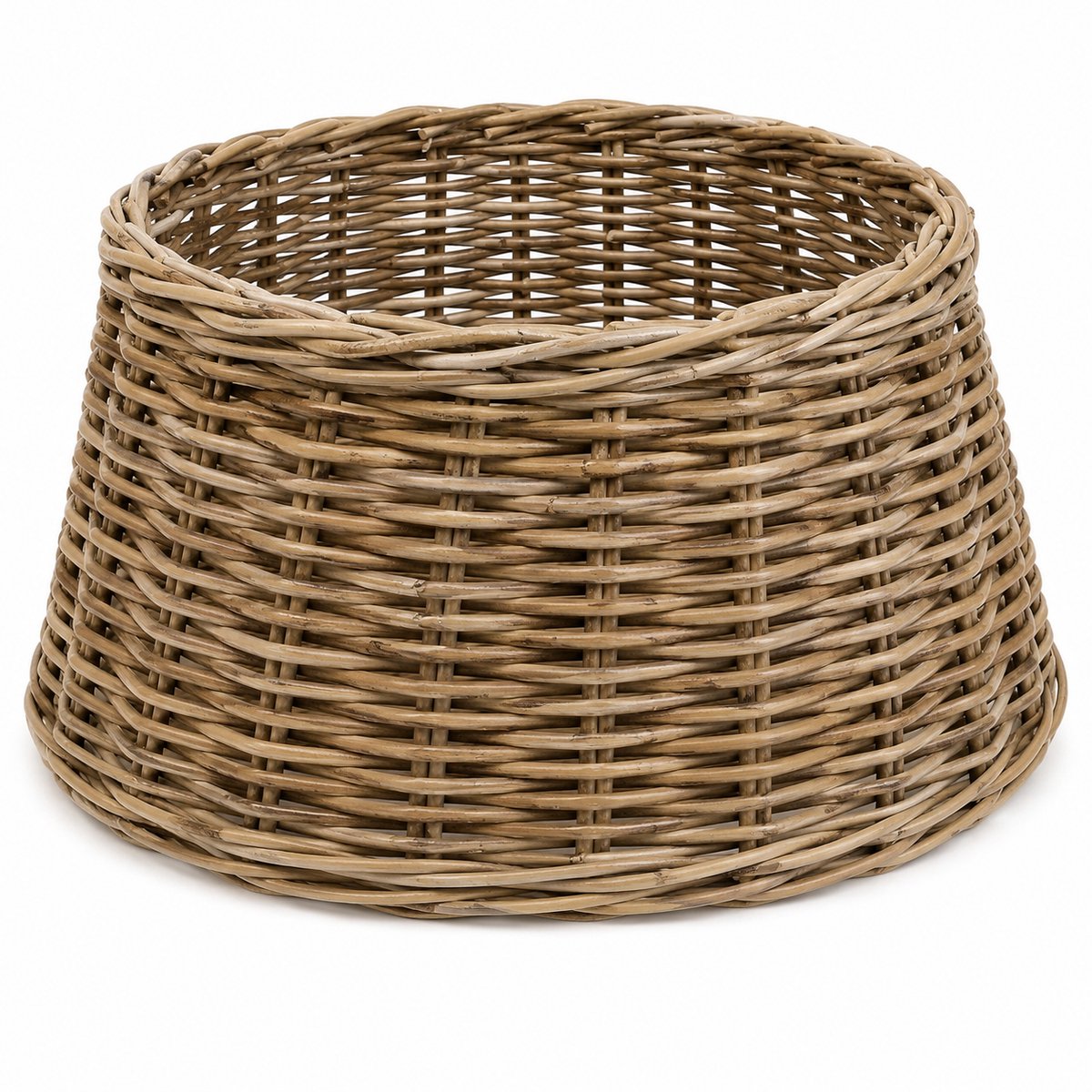 WDMT Rieten Kerstboomrok - 60 x 26 cm - kerstboommand van Rotan - Kerstboom - Kerstboomvoet - Kerstdecoratie - Kerstboommanden - Rieten Voet - Kerstboom Rok - Bruin