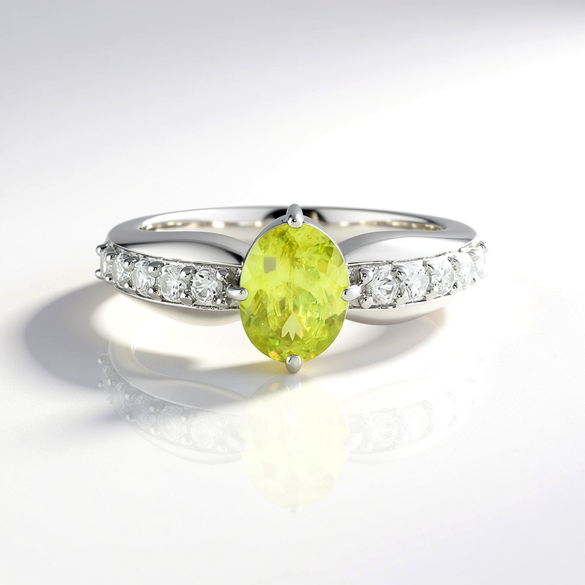 Sphene-ring van sterlingzilver, Madagaskar 1,147 ct