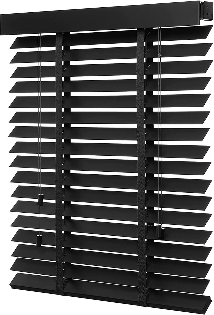 Houten jaloezieën - Raamdecoratie - Privacy creëren - Natuurlijk tunghout - 40 x 130 cm -