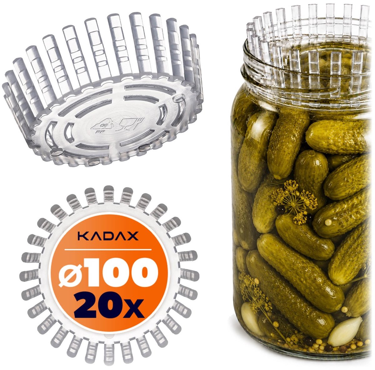 20x Kadax Drukdeksel voor Potten FI100 - Perfect voor Inmaken