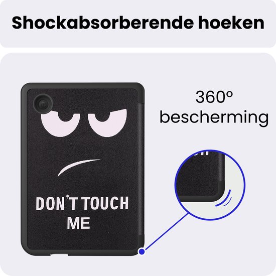 Hoes Geschikt voor Kobo Clara 2E - Luxe E-reader Trifold Case - Bescherm Hoesje Book Cover - Don't Touch Me — afbeelding 4
