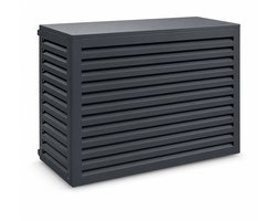 DreamGoods Airco Omkasting Buitenunit - Ombouw Warmtepomp - Aluminium Airco Cover - 90 x 60 x 40 - Antraciet