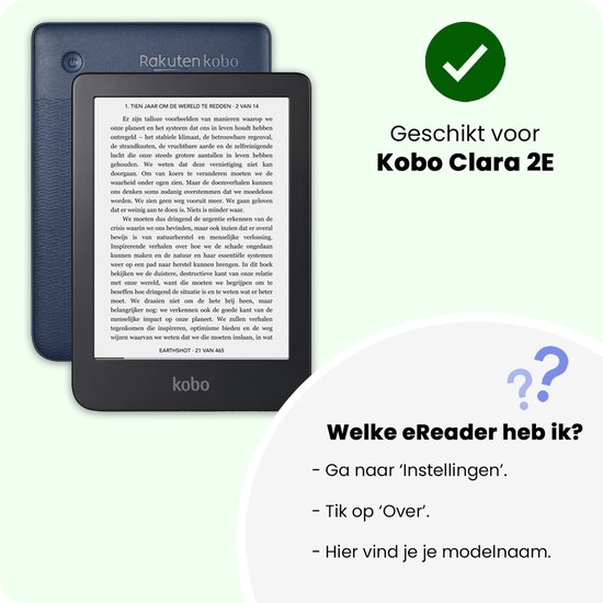 Hoes Geschikt voor Kobo Clara 2E - E-reader Bescherm Hoesje Case Sleep Cover Trifold - Hoes Geschikt voor Kobo Clara 2E Hoesje - Rosé Goud — afbeelding 2