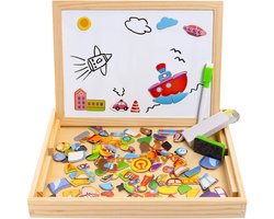 MontiPlay® Magnetisch Speelgoed Voertuigen - Sensorisch Speelgoed - Magnetisch Speelgoed - Montessori Speelgoed - Magneet Speelgoed - Busy Board - Tekenbord - Magneet Boek - Reisspeelgoed - Speelgoed voor onderweg