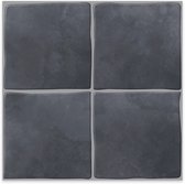 24Supply Plaktegels - 10 Stuks - Glans - Donkergrijs - 25.4x25.4cm