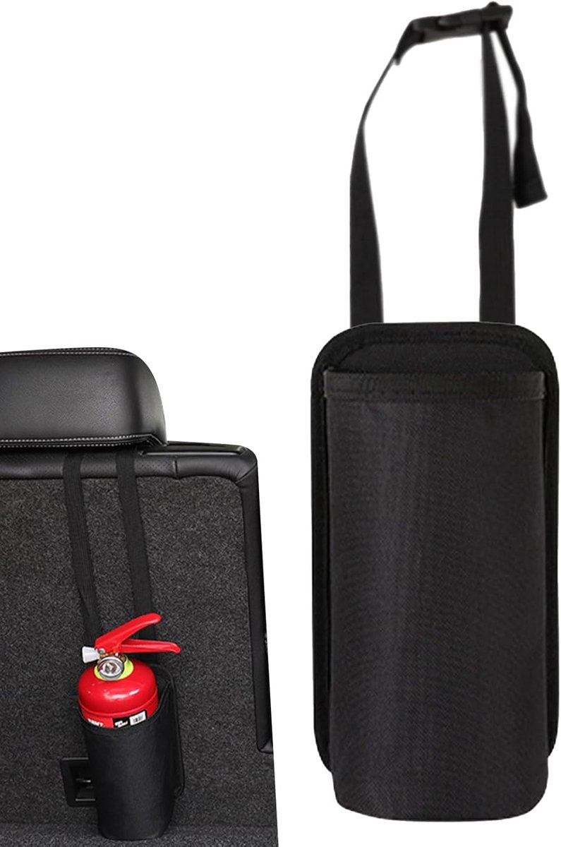 Brandblusser Houder - Auto Opbergtas - Veilig Transport - Draagkrachtig Polyester - Universeel Formaat - Zwart