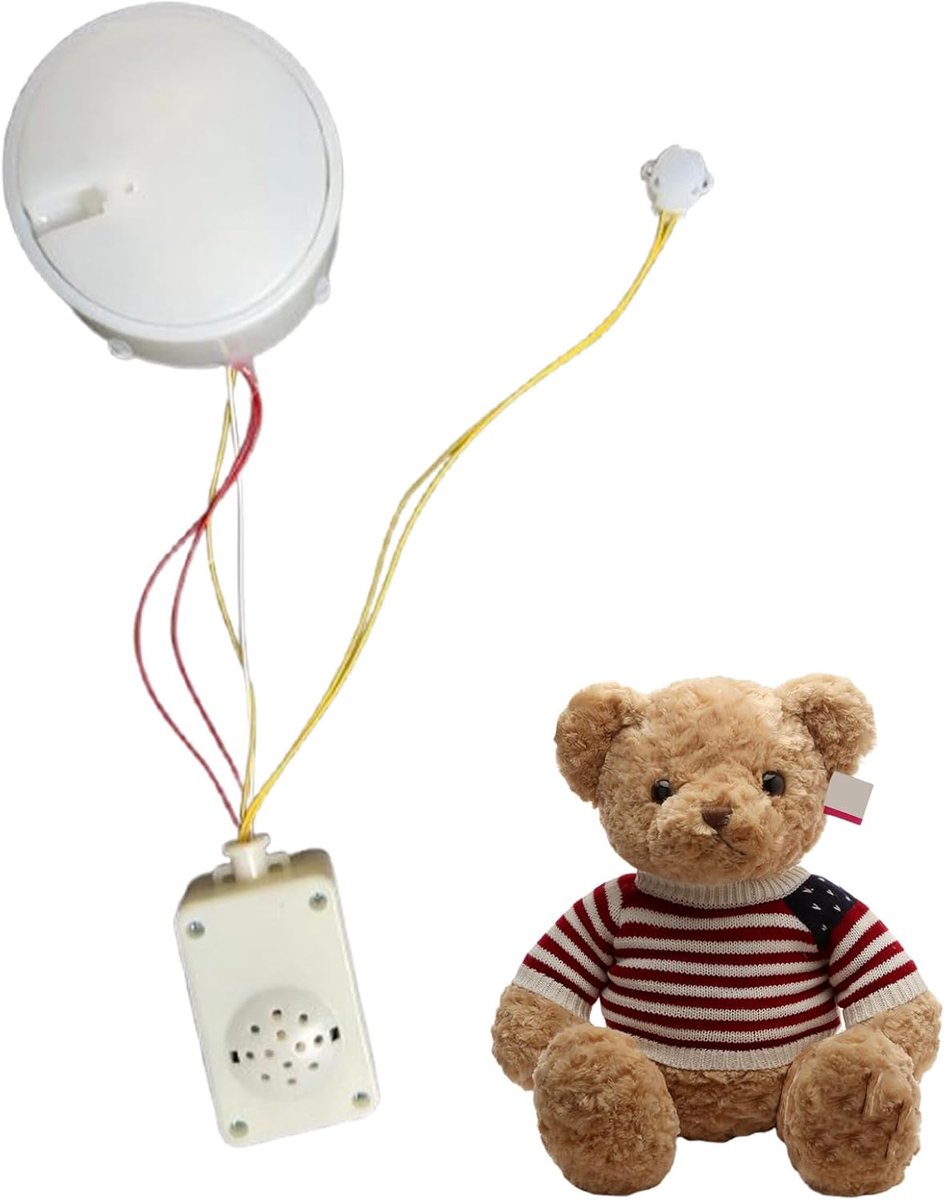 Rustgevende Pop Beweging - Slaap Knuffel - Baby Slaap Hulp - Vier Instelbare Modi - 19x15x6 cm - Wit