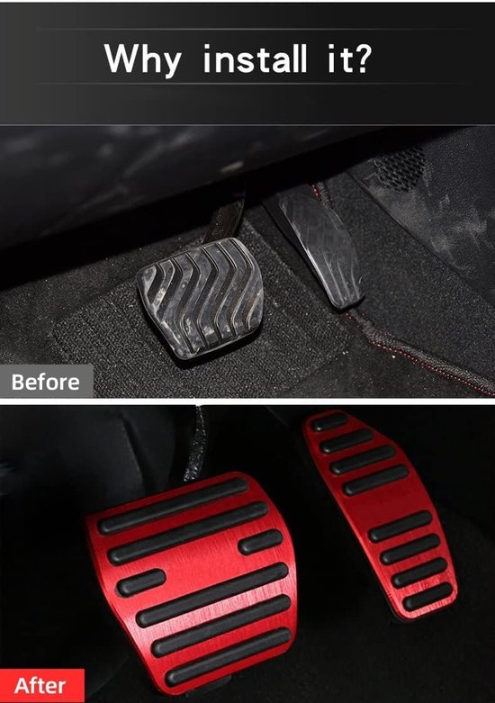 Auto Pedaal Set - Voetsteun Covers - Verbeterde Grip - Antislip Ontwerp - 2 Delig - Blauw — afbeelding 3