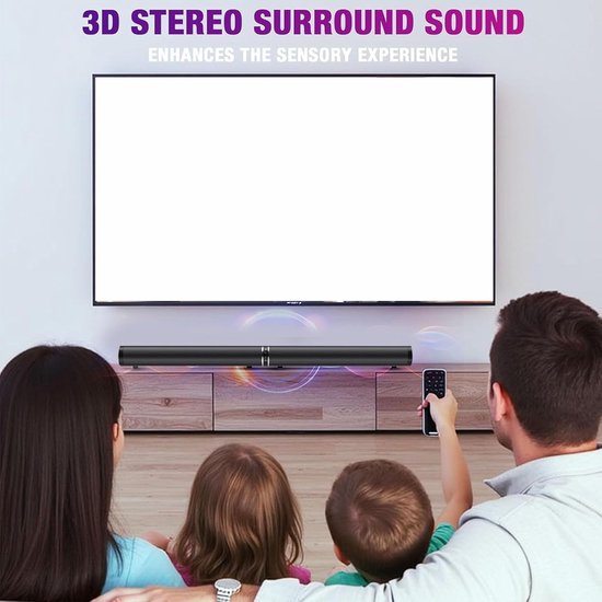 Tv-luidspreker - Geluidsinstallatie - Films en games - 2-in-1 ontwerp - 100 W - Zwart — afbeelding 2