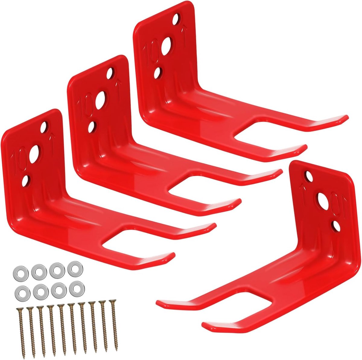 Brandblusser Houder - Bevestigingshaak Beugel - Veiligheid Thuis - Ruimtebesparend Ontwerp - 9x5x4.5 cm - Rood