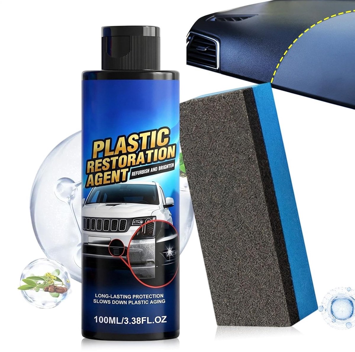 Trim Restorer - Krasverwijderaar Interieur - Auto Opknappen - Langdurige Bescherming - 100 ml - Zwart