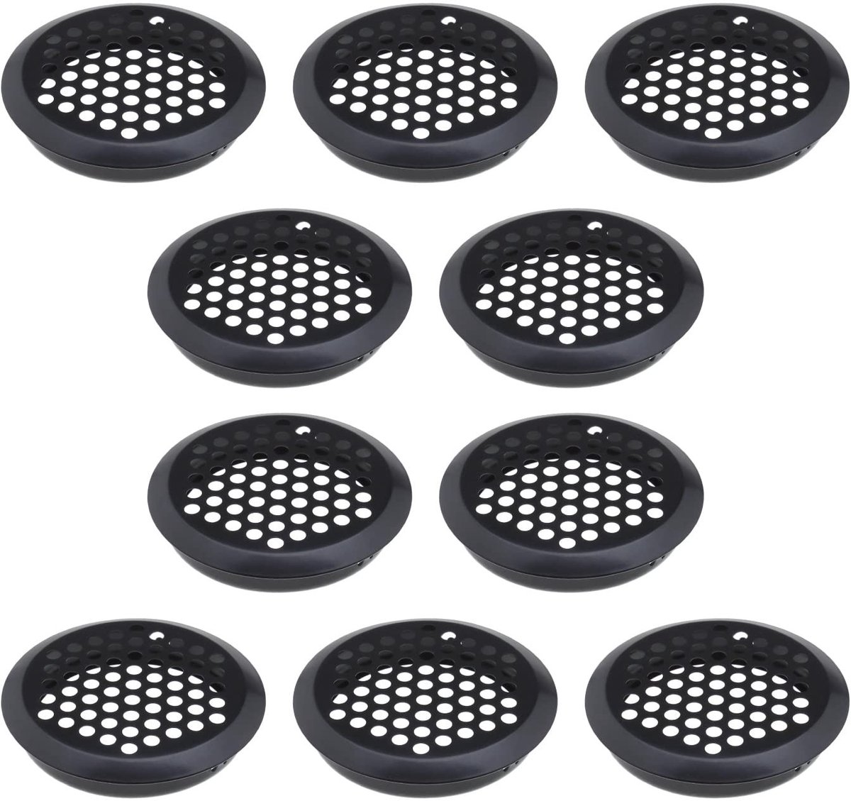 Dailygoods- Ventilatieroosters 10 Stuks - Ronde Ventilatierooster 60mm - Roestvrij Staal -