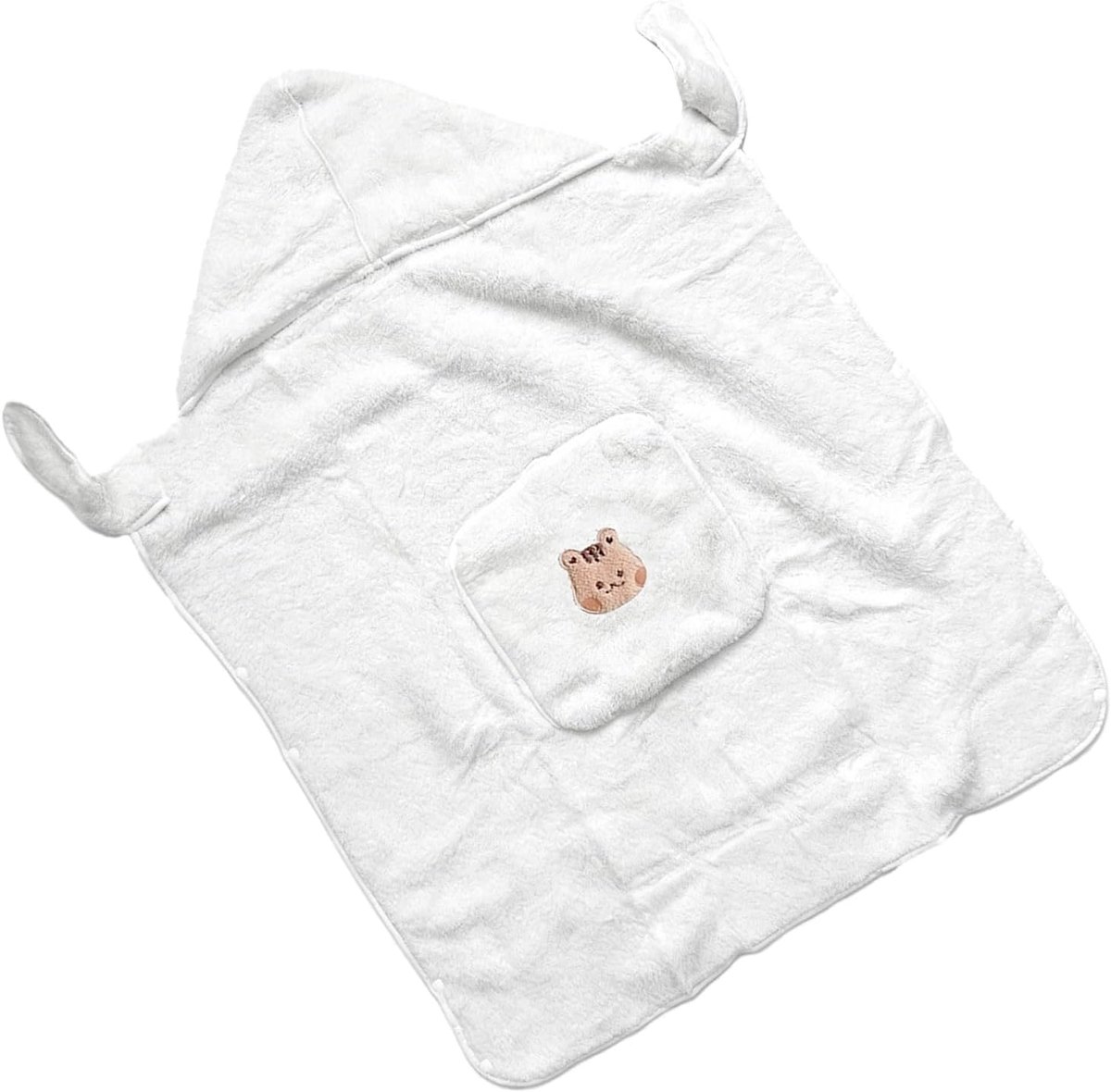 Babydraagzakhoes met Capuchon - Kinderwagenhoes Pluche - Baby Warm Houden - Universeel Ontwerp - 85x80cm - Grijs