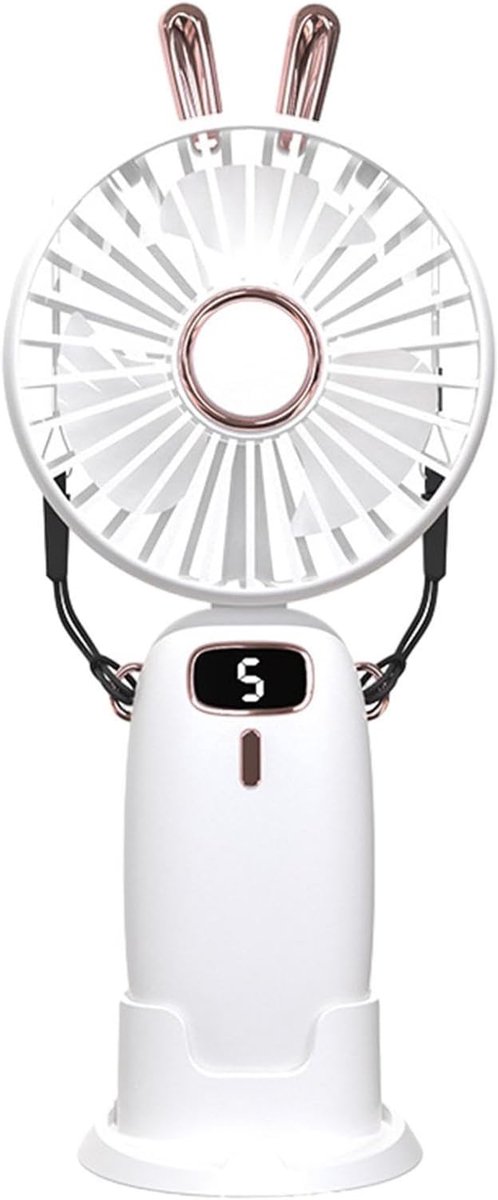Draagbare Handventilator - Mini USB Ventilator - Koelte Onderweg - Opvouwbaar Ontwerp - 3 Snelheden - Zwart