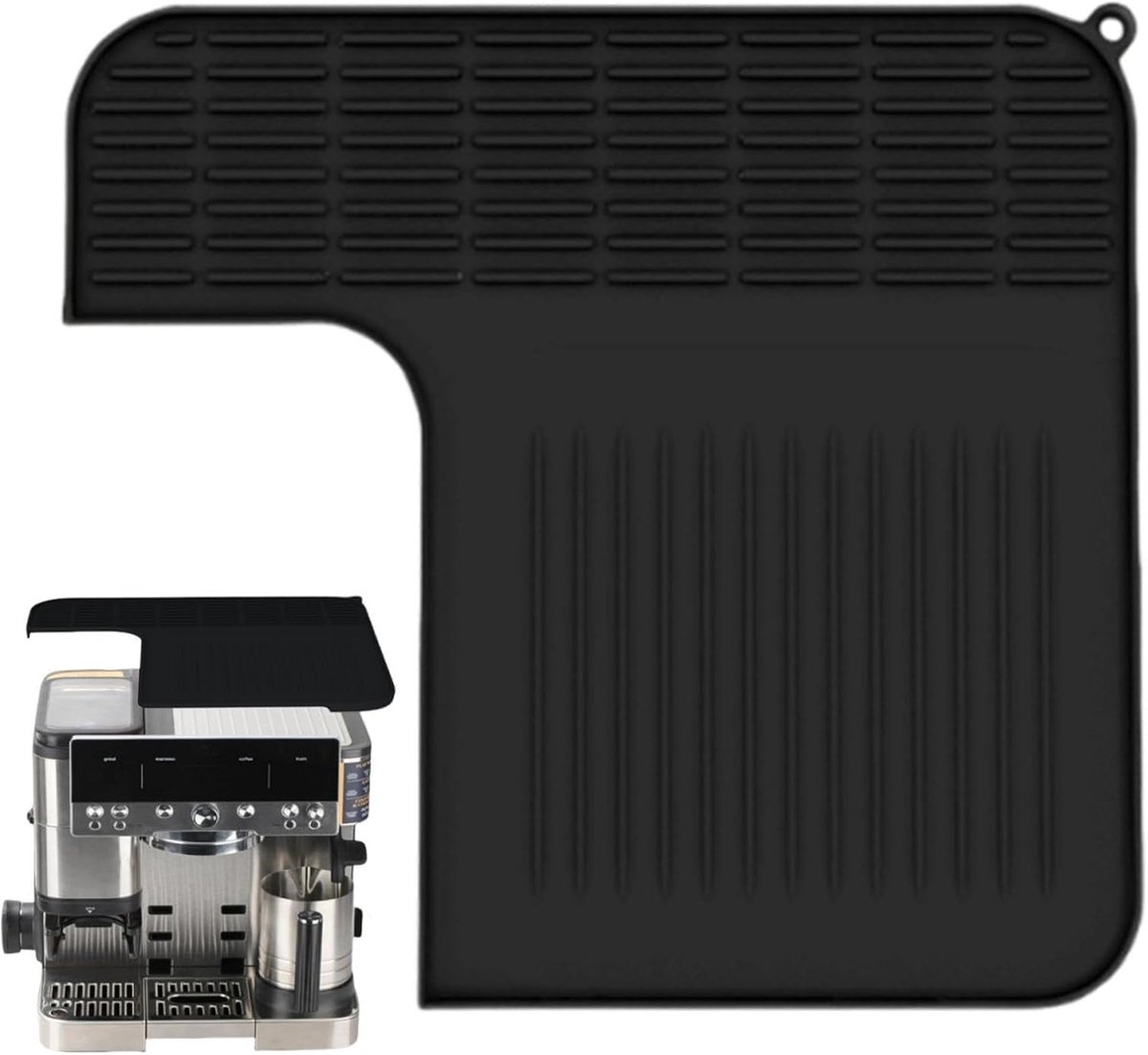 Koffiemachine mat - Beschermende mat - Werkblad beschermen - Waterdicht en hittebestendig - 32 x 30 cm - Zwart