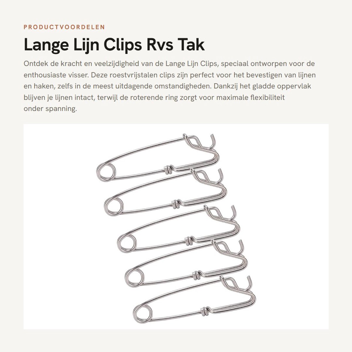 Dailygoods- Tak Hanger 5 Stuks - Roestvrij Staal - Sterke Trekkracht - Draaibare Clips - Antioxidatief - Lichtgewicht en Draagbaar - Visclip