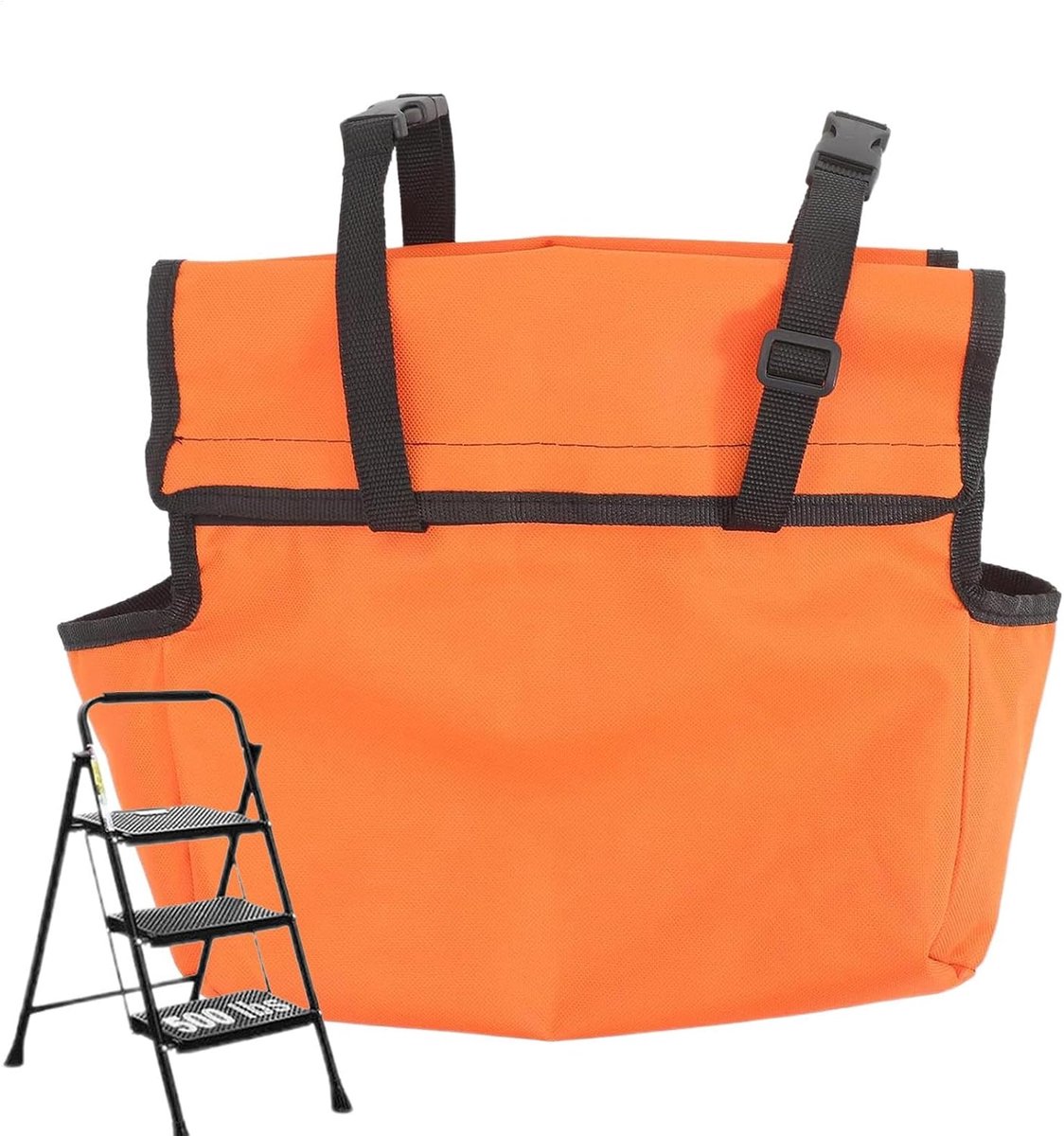 Ladder Gereedschap Tray - Ladder Organizer - Werk Efficiëntie - Meerdere Opbergvakken - 41x30cm - Zwart