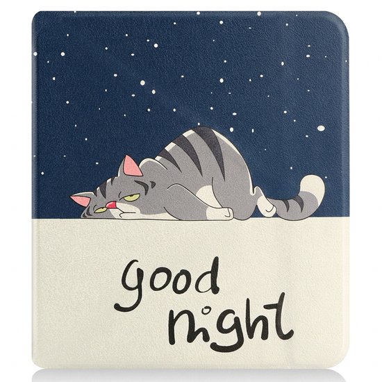 Hoes Geschikt voor Kobo Libra 2 - Luxe E-reader Bescherm Case - Hoesje Book Cover - Kat — afbeelding 4