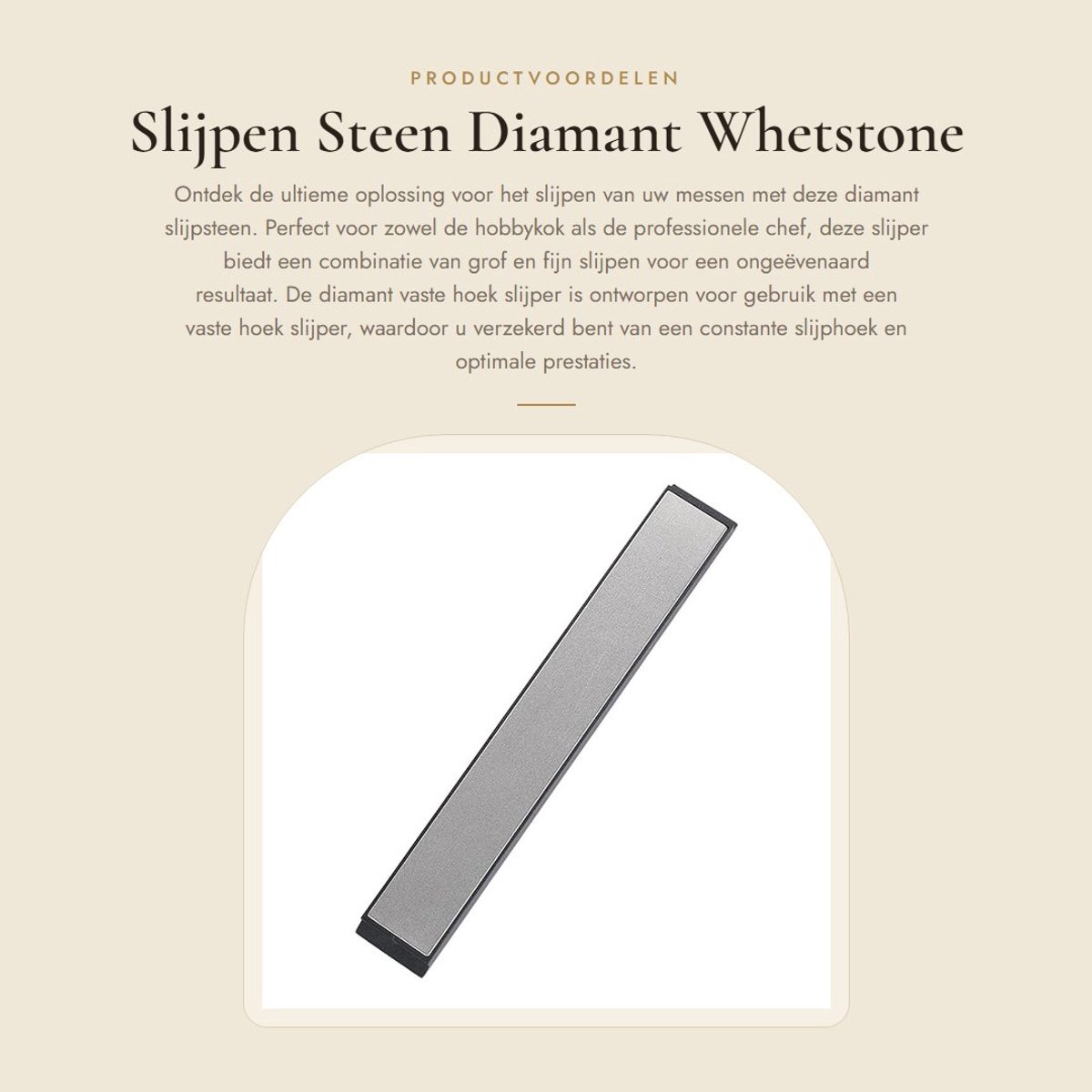 Dailygoods- Slijper Diamant 600 # - Slijpsteen - Professionele Slijper - Huishoudelijke Keukenmessen - Grof/Fijn Slijpen - Duurzaam Materiaal
