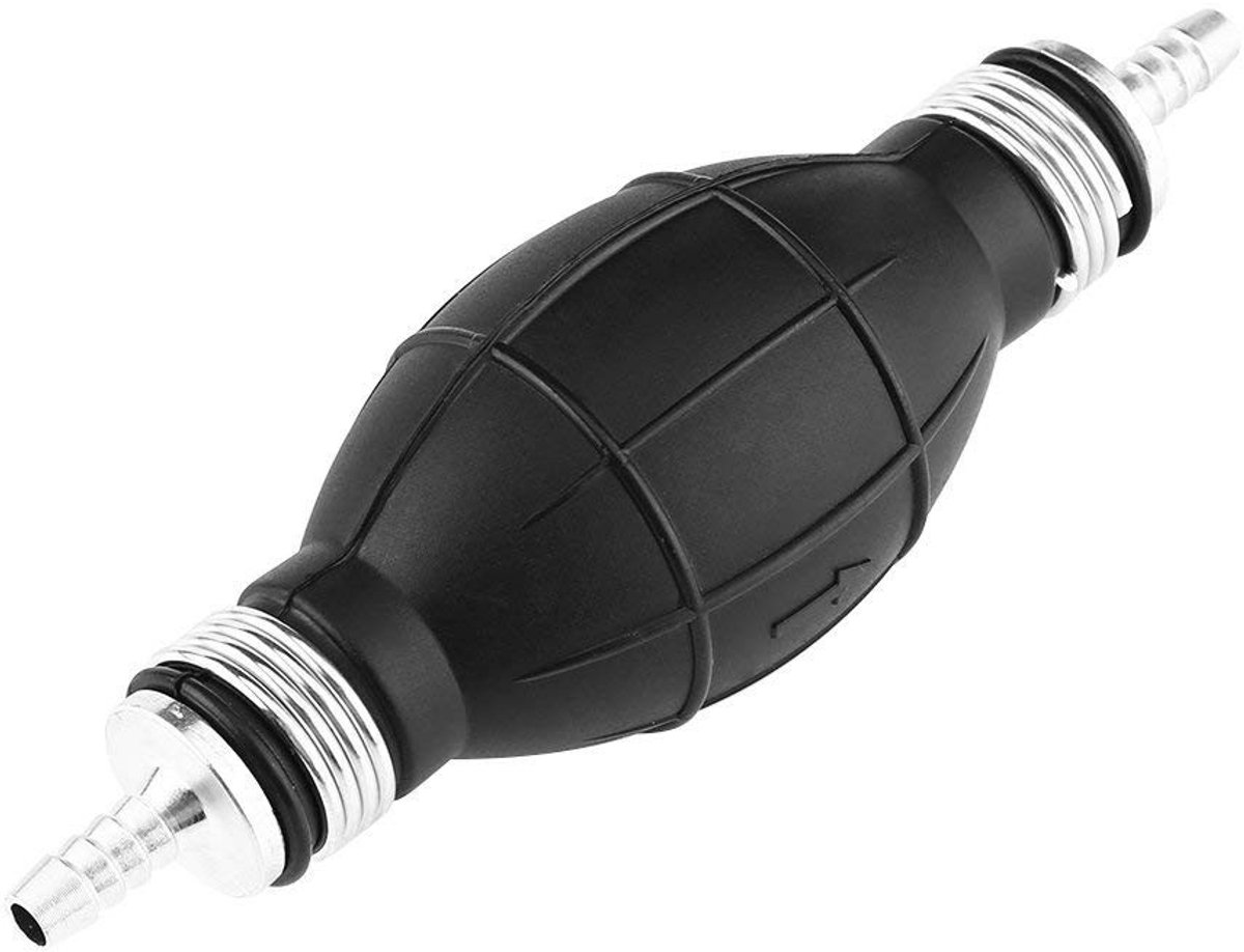 Dailygoods- Brandstofpomp Elektrisch - Handpomp - Gummi/Aluminium - Voor Auto/Boot - Ideaal voor 1/2 Tanksystemen - Wegwerpventiel - Handbrandstofpomp