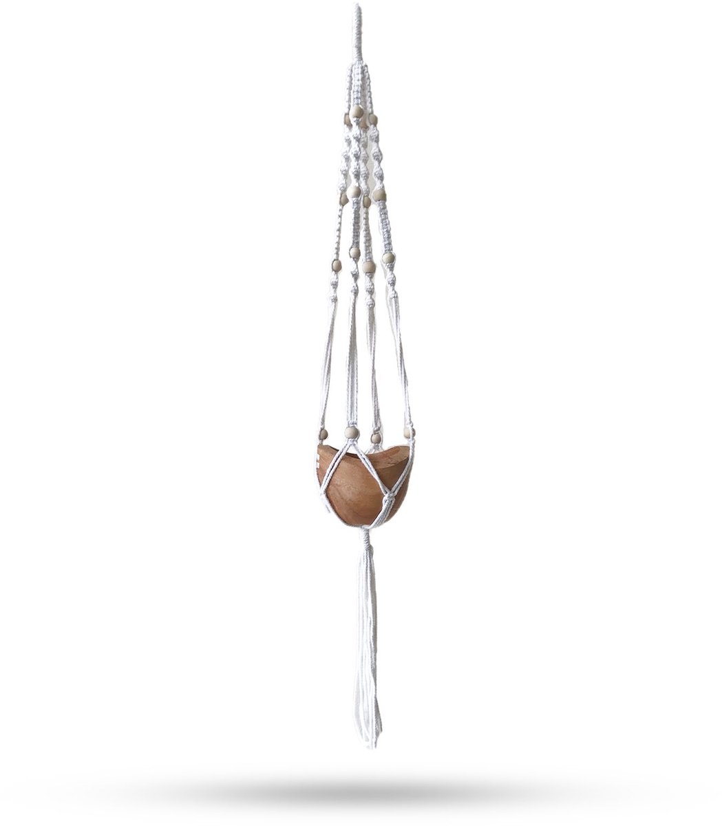 Macrame Pot Holder Beaded - Natural - 1Meter