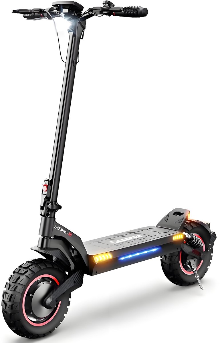 iScooter iX7Pro Elektrische scooter - 10inch - 80km actieradius - 2000W motor - zwart