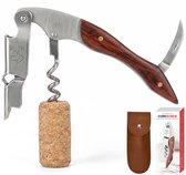 Tire-bouchon AoraKitchen - Ouvre-bouteille - Set 3 en 1 - Tire-bouchon à vin - Couteau de sommelier en acier inoxydable - Décapsuleur