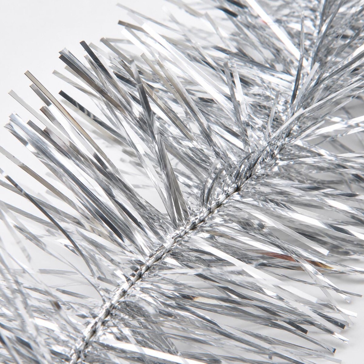 Benson Kerstslinger guirlande zilver - glanzend lametta - 270 cm - kerstdecoratie – foto 4