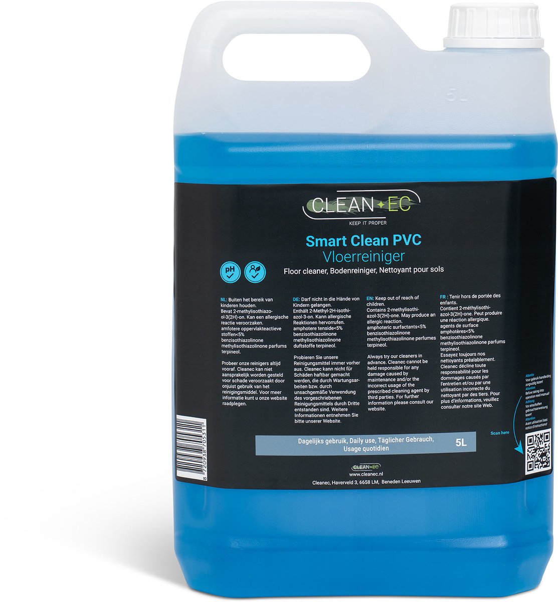 Cleanec PVC Smart Clean 5 liter PVC vloer reiniger