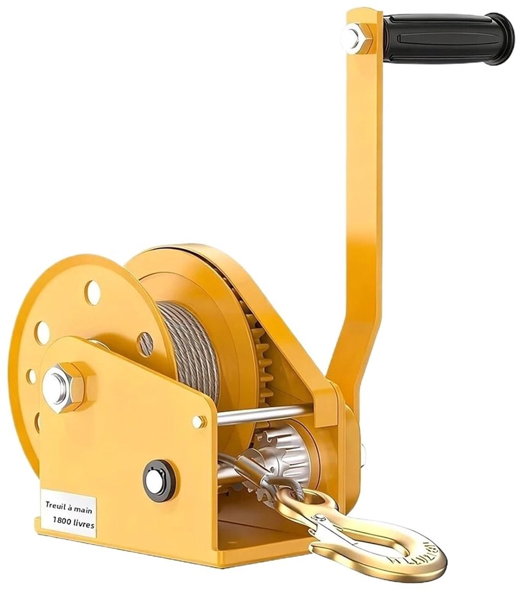 Handmatige Lier - Kraankat Trekker - Zwaar Hijsen - Compact Lichtgewicht - 1200LB Capaciteit - Metaal