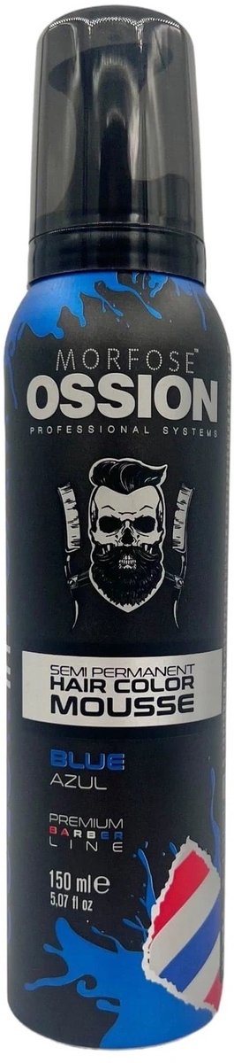 Morfose Ossion Semi Permanent Hair Color Mousse Blue Azul 150ml