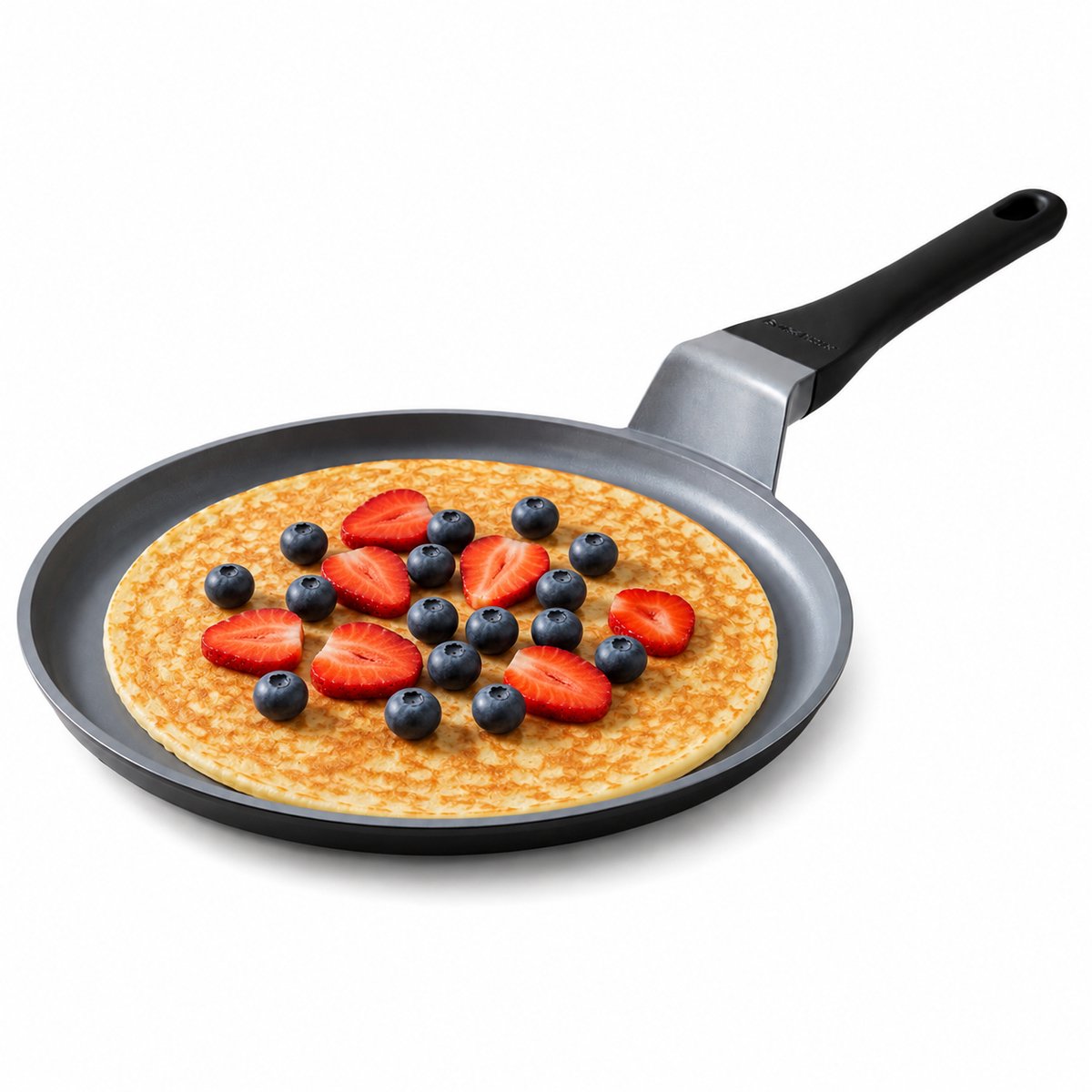 Swiss Haus® BCP26B Pannenkoekenpan Inductie - Ø 26 cm - PFAS Vrij - Pannenkoekpan Met Sapphire™ Antiaanbaklaag - Pancake Pan Voor Alle Warmtebronnen - Crêpepan - Zwart