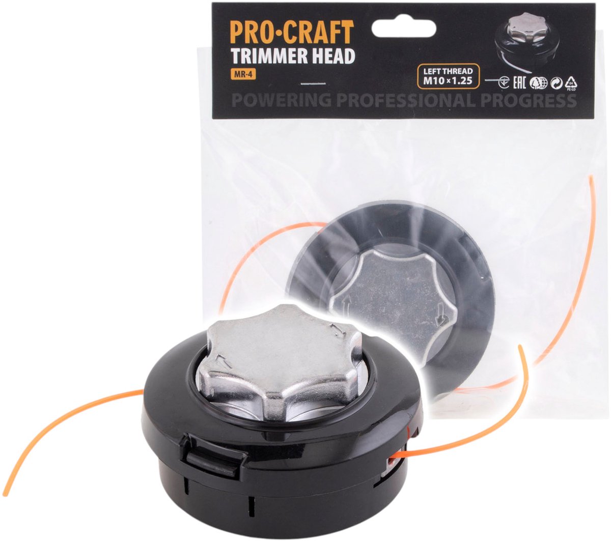Procraft MR-4 draadkop met aluminium basis 2,4 mm x 2,5 m M10 x 1,25
