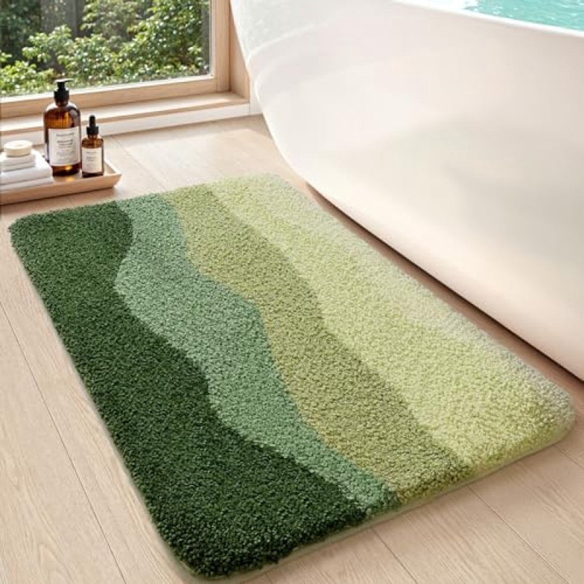 PromoHome Badmat 40 x 60 cm, Antislip Zachte Badmat Absorberend, Wasbaar Badkamermat voor 