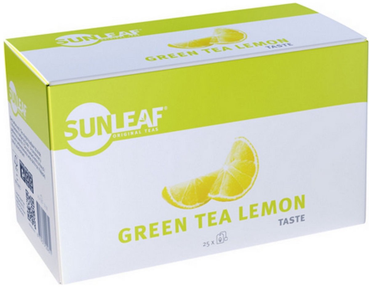 SunLeaf - Grean Tea Lemon - 4 x 25 x 1.5 gram - Omdoos 6x