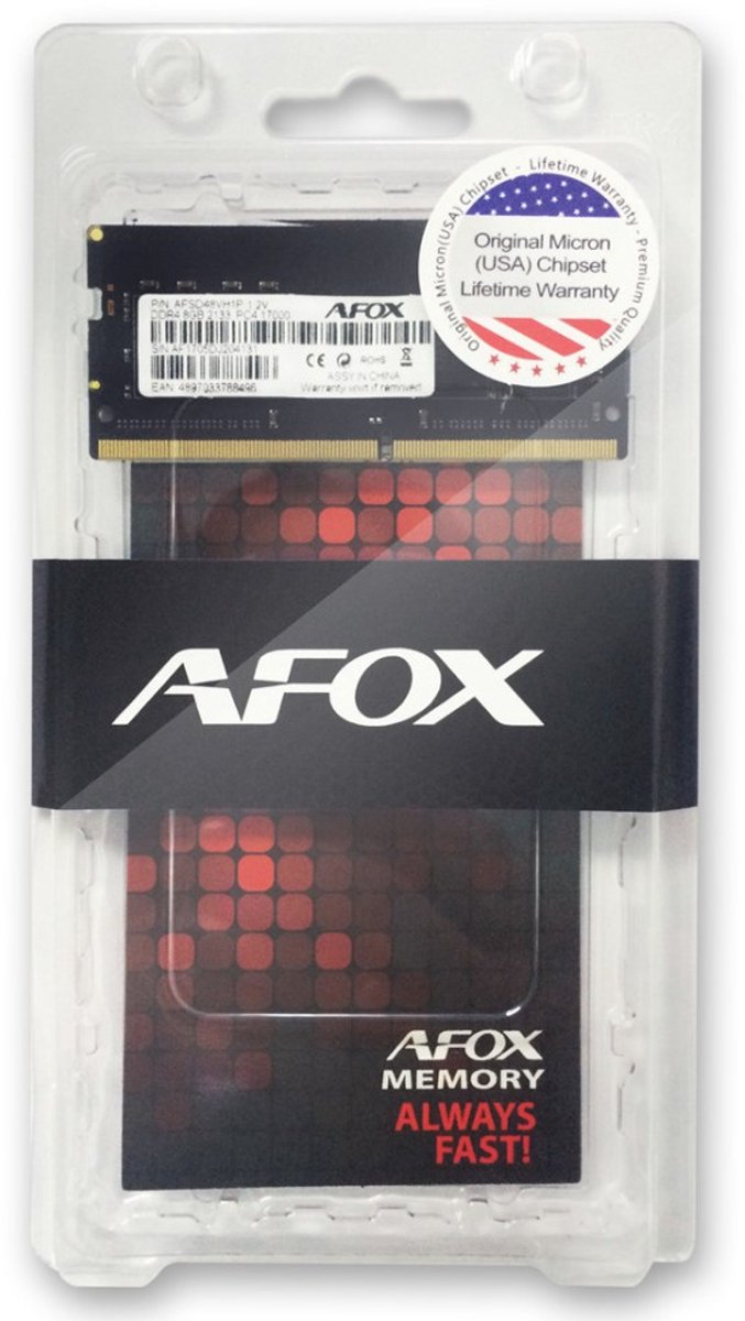 AFOX - SO-DIMM DDR4 RAM - 8GB - 2666MHz - Snel en Betrouwbaar