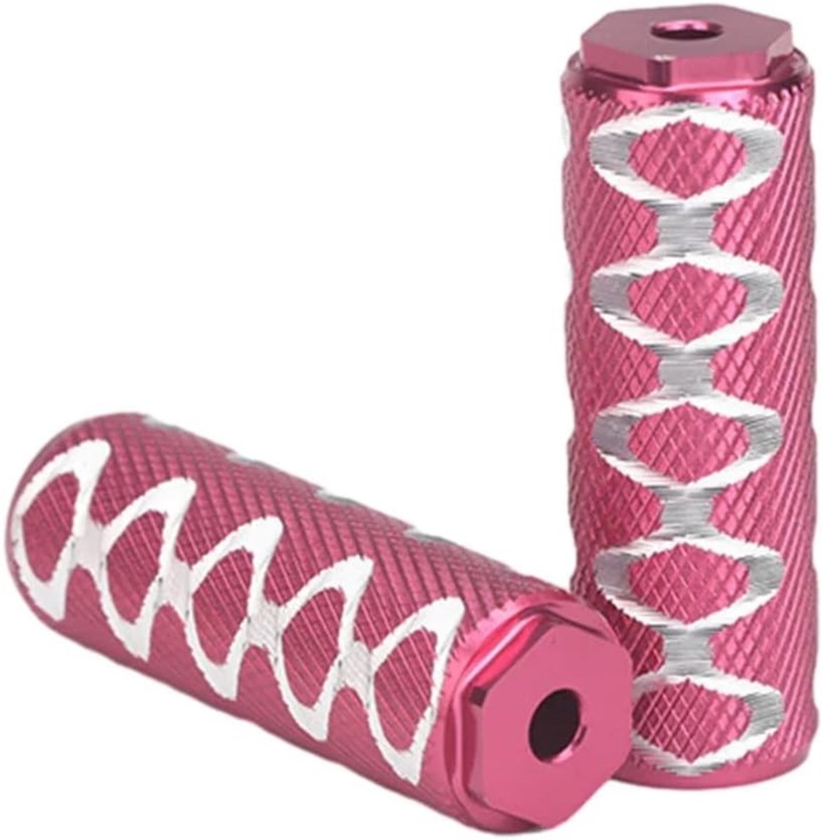 Fietsvoetsteunen - Aluminium pedalen - Extra grip - Antislip oppervlak - 75x25mm - Rood