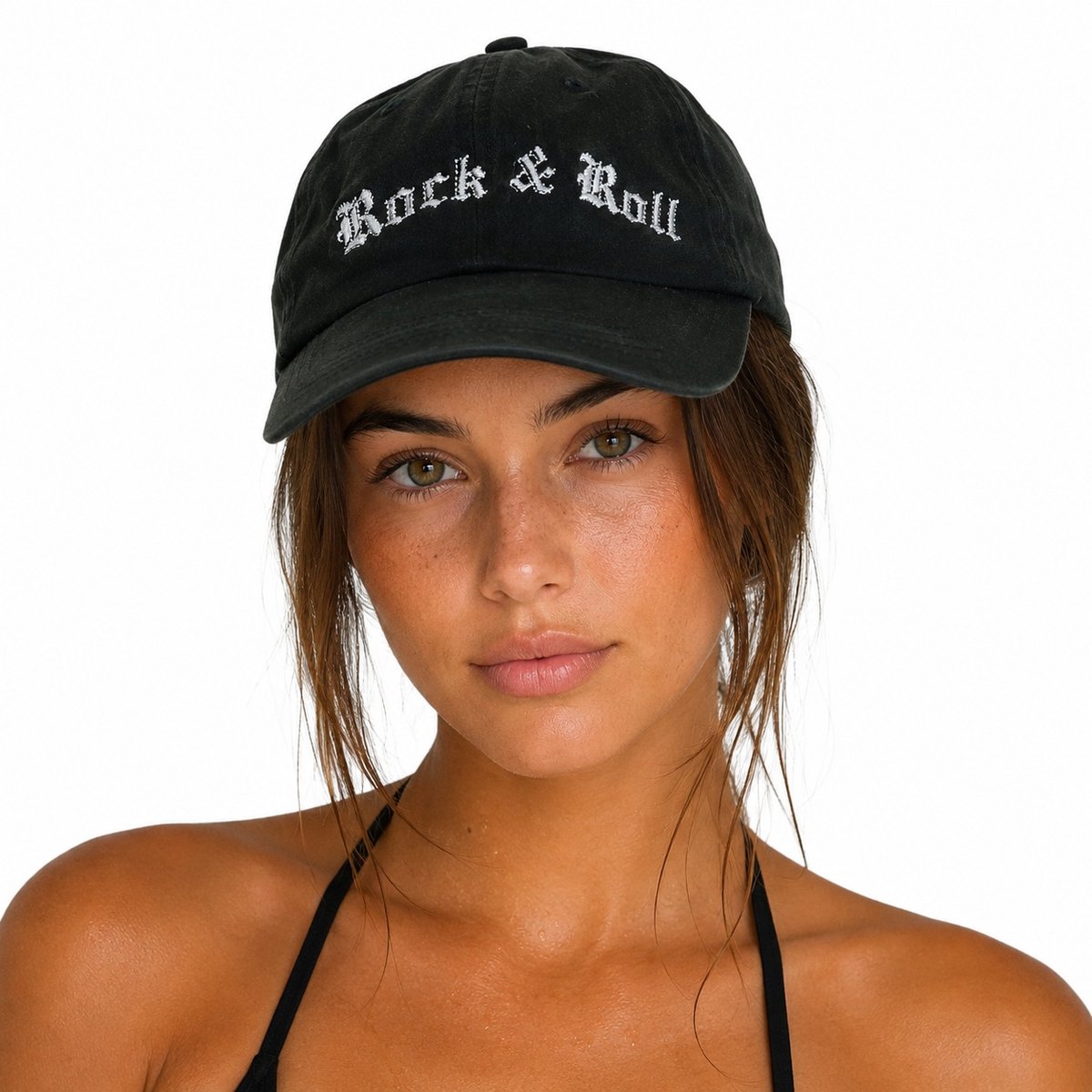 Honkbalpet 'Rock N Roll' zwart/zilver