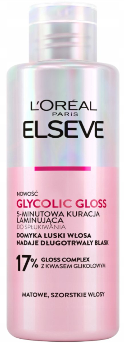 L'Oréal Elseve Glycolic Gloss - 5-minuten Laminerende Behandeling - 200ml - Glanzende Finish