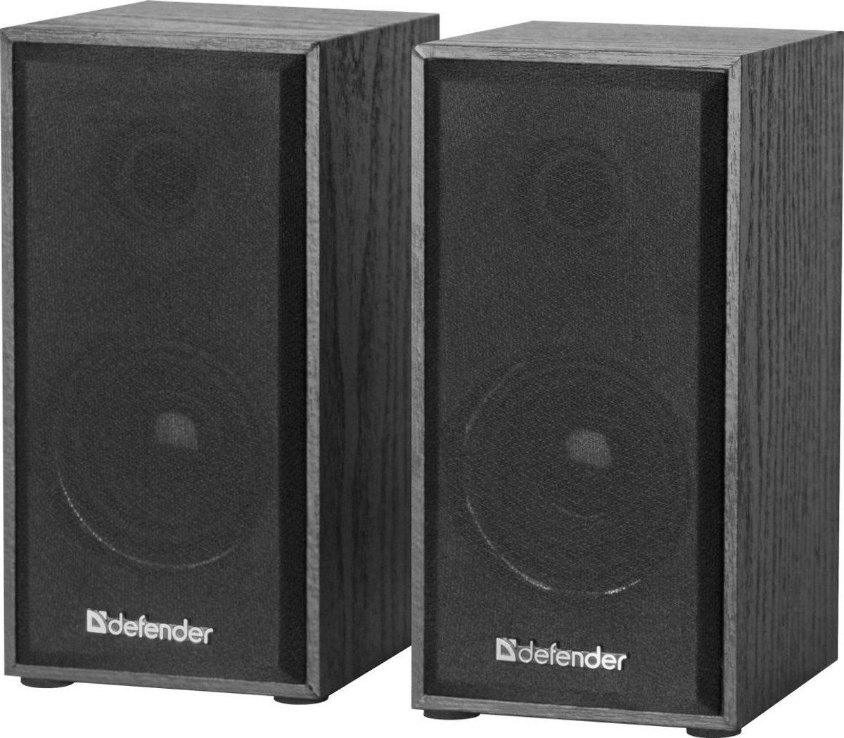Defender SPK-240 - 6W USB Gło Speaker Set - Grijs-Zwart - Hout