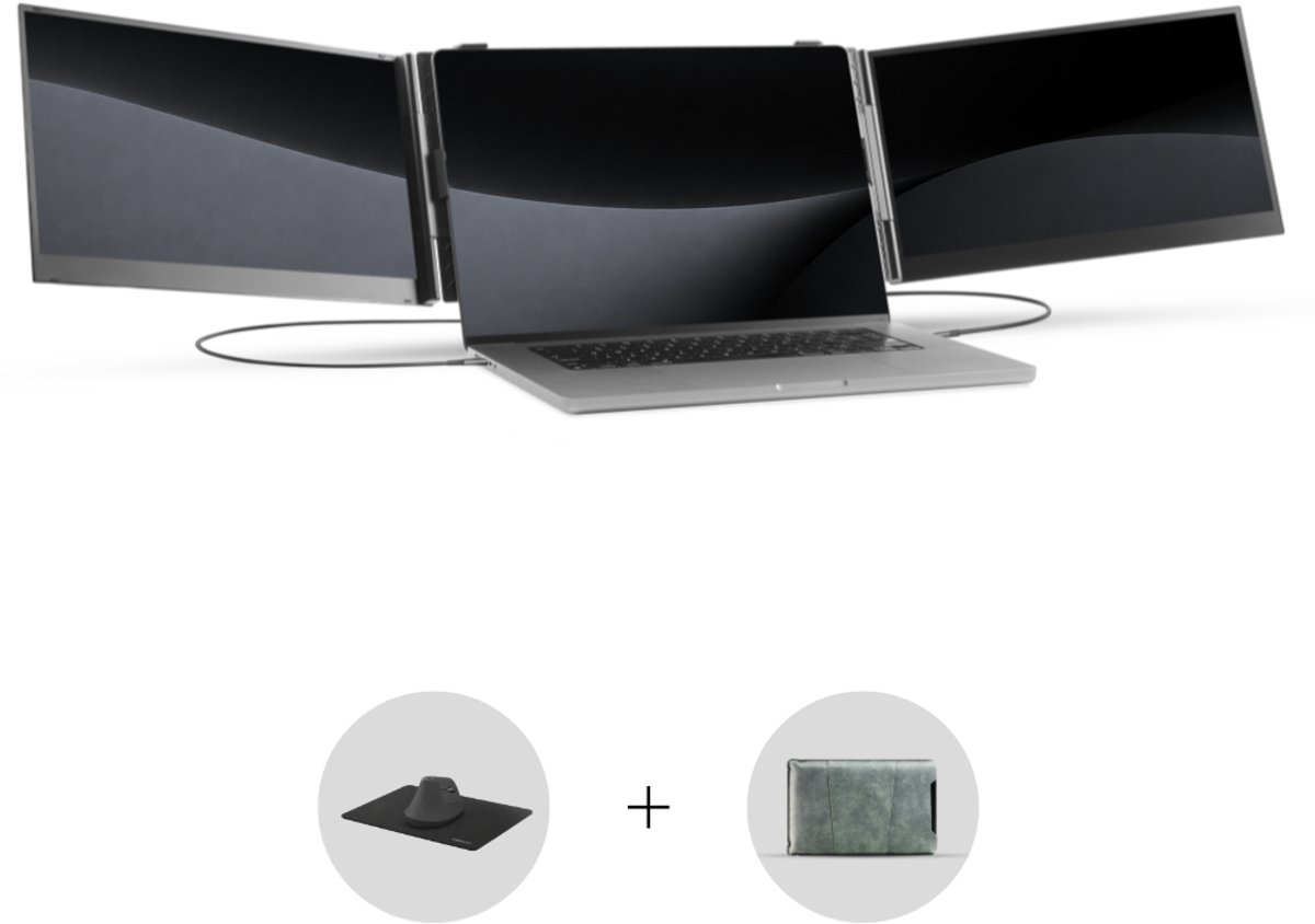 Blerron Flex - Portable Monitoren - 14 Inch - Draagbare Monitor - Portable Monitor - Beeldscherm - 1920x1080 FHD