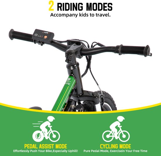 STARMOTO Radspur Elektrische Mountainbike - 20 Inch - 250W Motor - Vering Voorvork - Groen — afbeelding 4