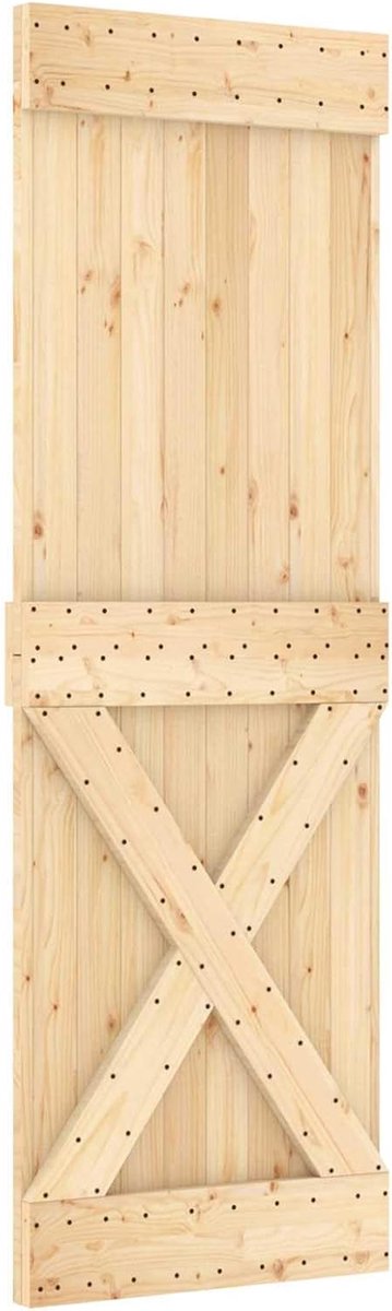 Binnendeur Grenenhout - Moderne deur - Ruimte scheiden - Massief onbehandeld hout - 70 x 210 cm - Naturel
